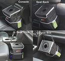 EPAuto Waterproof Car Trash Can with Lid and Storage Pockets, Black