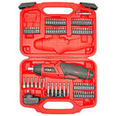 TOPEX 82 Piece Electric Screwdriver Set 4v Max Cordless Screwdriver Set CRV Screw Bits