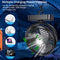 ZEBRE Portable Battery Camping Fan with LED Lantern - Rechargeable 5000mAh Battery Operated USB Desk Fan Kit with Hanging Hook for Tent Car