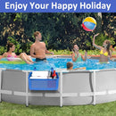 Poolside Storage Basket Pool Toy Basket Above Ground Pool Storage Bin Pool Accessories for Most Frame Pools Top Bar 1.2-2.4", Bottom Bracket to Keep Level Fit Swimming Pools Home Bedside Desktop