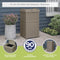 Suncast 33 Gallon Hideaway Trash Can for Patio - Resin Outdoor Trash with Lid - Use in Backyard, Deck, or Patio - Dark Taupe