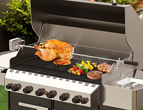 Onlyfire Universal Barbecue Grill Stainless Steel Rotisserie Motor Bracket Set