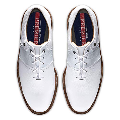 FootJoy Men's Premiere Series-Packard Golf Shoe, White/White, 10