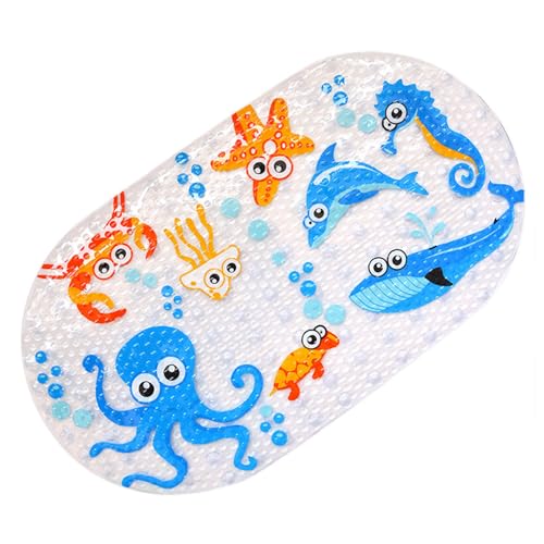 Bath Mats for Tub Kids,Non Slip Baby Bath Mat with Suction Cups for Tub Shower Anti-Slip Mat Cartoon Non Slip Bathtub Mat for Kids,27 x 15 Inch Cute Pattern Design