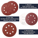 100Pcs Sanding Discs Pads， Hook and Loop Adhesive Sanding Discs Sandpaper 80/180/ 240/320/ 400/800/ 1000/1500/ 2000/3000 125mm with 8 Holes for Random Orbital Sander