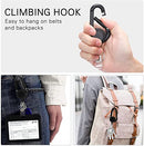 FYY (2 Pack) Heavy Duty Retractable Badge Holders Reel with [Carabiner] and [Key Chain Keychain] 22.2 inches Reinforced Wire Cord - Black& Clear
