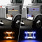 ZJUSDO 4x6 inch LED Headlights, Seal Beam Headlights Exclusive X Design White&Blue DRL Amber Turn Signal Compatible with Peterbilt Kenworth Ford Monte Carlo Oldsmobile