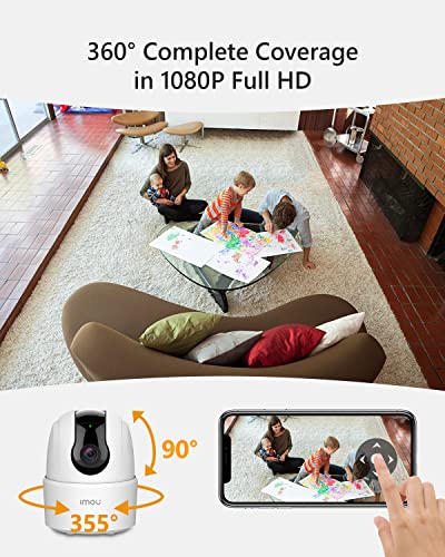 Imou WiFi Indoor Security Camera Baby Monitor, Pet Camera Dog Camera, 360° Home Security IP Camera 1080P, Human Detection AI, Smart Tracking, Siren, 10M Smart Night Vision, 2-Way Audio