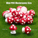 Jetec 24 Pcs Mini Mushrooms for Garden Miniatures Mushroom Figurines Garden Accessories Mushroom Model Decoration Landscape Plant Pot Bonsai Craft for Kids Home DIY Micro Landscape Decor