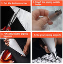 100 PCS Disposable Piping Bags, Fyvadio Disposable Pastry Bags,Anti Burst Pastry Bags with Bump Non-Slip Design, Decorating Bags for Icing Tips Couplers Baking Cupcakes Cookies Supplies Tools