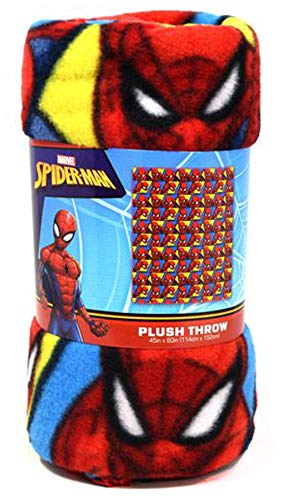 Spiderman Fleece Throw Blanket - Fun Superhero Fleece Throw Blanket for Girls & Boys, Soft & Cozy Plush Lightweight Fabric Bed Cover, Cool Bedroom Decor, Kids Throw Blanket - Size 45”x 60”