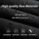 Tentock Winter Warm Down Pants Men Women Ultralight Puffer Down Pants Windproof Compression Snow Trousers High Waisted Down Snow Pants with Storage Bag for Hiking Ski Indoor(L-NEW)