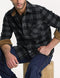 CQR Men's Long Sleeve Heavyweight Fleece Shirts, Plaid Button Up Shirt, Warm Corduroy Lined Collar & Cuffs Shirt HOS211-CHC_Large