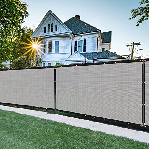 FLORALEAF 5' x 50' Privacy Screen Fence Windscreen Mesh Shade Net Cover Heavy Duty Fencing 90% Blockage for Outdoor Wall Garden Yard Backyard - Custom Size Available