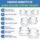 ELERA Silicone Cupping Theraphy Set, Professionally Chinese Massage Cups for Cupping Therapy and Cellulite Reduction (7 Cups)