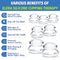ELERA Silicone Cupping Theraphy Set, Professionally Chinese Massage Cups for Cupping Therapy and Cellulite Reduction (7 Cups)