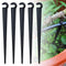 GIRAFEDA 100 PCS Irrigation Drip Support Stakes 1/4 Inch Tubing Hose Holder Plastic Ground Securing Pegs C Shape Irrigation Support Stakes for 4/7 Tubing Hose Flower Beds Vegetable Herb Garden 4mm