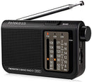 Retekess V-117 Portable AM FM Radio with Shortwave Battery Powered Transistor 3.5mm Headphone Jack Speaker Small Compact Pocket Radios(Black)