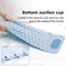 Bathtub Shower Mat Non-Slip with Suction Cups & Drain Holes Feet Massage Rubber Bath tub Mat Extra Long Machine Washable Bathroom Rug for Kids Elderly 70x36CM (Blue)