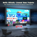 [Netflix Officially & AI Auto Focus] VOPLLS 4K Projector with WiFi and Bluetooth, 3D Stereo Sound & Auto Keystone Smart Video Projector, 600 ANSI Outdoor Projector with Screen, MAX 300'' Display(Gray)