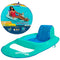 SwimWays Spring Float Recliner Pool Lounge Chair with Hyper-Flate Valve, Aqua