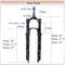 【AU STOCK】 Mountain Bicycle Suspension Forks, 26/27.5/29 inch MTB Bike Front Fork, 100mm Travel 28.6mm Threadless Steerer, with Rebound Adjustment