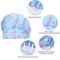 SATINIOR 6 Pieces Caps with Buttons Elastic Bouffant Turban Cap Printed Working Hats with Sweatband Unisex Tie Back Hats Hair Covers