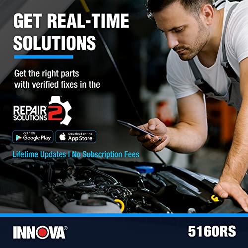 INNOVA 5160RS, OBD2 Bidirectional Scan Tool, OE-Level All System Diagnostics, Reset Oil Light/Battery/EPB/SAS/DPF, Mechanic Recommended Fixes & Parts, TSBs, Free Lifetime Updates