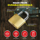 [9PCE] Handy Hardware Keyed Alike Padlocks, High-Security Locks with Same Key and Durable Stainless Steel Shackle