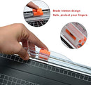 Paper Cutter, A4 Paper Trimmer Titanium Scrapbooking 12 inch with Automatic Security Safeguard and Side Ruler for Scrapbooking, Coupon, Craft Paper, Cardstock, Label and Photo, Black