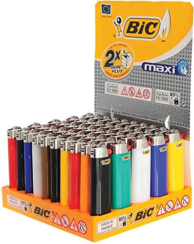 Large BIC Lighters for Home and Kitchen - Box of 50