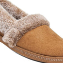 Skechers Cozy Campfire - Team Toasty, Women's Low-Top Slippers, Chestnut Microfiber Suede Faux Fur Line, 10 US