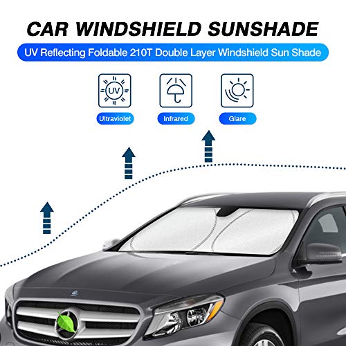 KUST Custom Fit Windshield Sun Shade for Mercedes GLA 2015-2020 Accessories Window Sunshade Foldable Sun Visor Protector Blocks UV Rays Keep Your Car Cooler