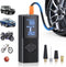 Tyre Inflator Portable Air Compressor, 150PSI 7800mAh Cordless Air Pump for Car, Accurate Pressure LCD Display, 3X Fast Inflation for Cars, Bikes & Motorcycle Tires, Balls.