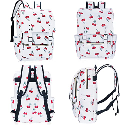 Cherry School Backpack for Girls Women, 15.6 inch Laptop Backpacks Bookbags for College Travel