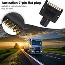 5X Trailer Plug 7 Pin Flat Male Adaptor Caravan Boat Car Connector Part Adapter