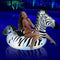 FlyfreeU Inflatable Zebra Pool Floats with Solar Lights, Zebra Pool Floaties Swim Tubes for Adults, Water Fun Inflatables Rafts Swim Rings Ride-On Float for Pool.