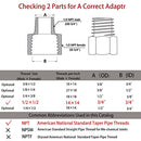 [2-Pack] APLWY 1/2" Female NPT x 1/2" Male NPT Brass Pipe Fitting Reducer Adapter (1/2"M x 1/2"F)