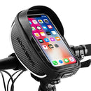 ROCKBROS Bike Handlebar Bag Waterproof Bicycle Front Top Tube Cellphone Bag Fits for 6.5" Below Phones Sensitive TPU Black