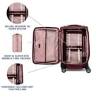 Travelpro Platinum Elite Softside Expandable Luggage, 8 Wheel Spinner Suitcase, USB Port, Fits up to 15" Laptop, Men and Women, Business Plus, Bordeaux Red, Carry-On 21-Inch, Platinum Elite Softside