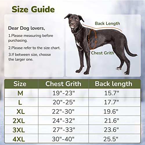 Zeaxuie Double-Layer Winter Dog Jackets, Dog Coats for Large Dogs Winter, Snowproof & Windproof Dog Sweater Coat for Medium, Large, Extra Large Dogs-L