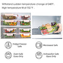 10 Pack Glass Food Storage Containers, Glass Meal Prep Containers with Lids Leak Proof, Microwave & Freezer Safe (34oz & 12oz)