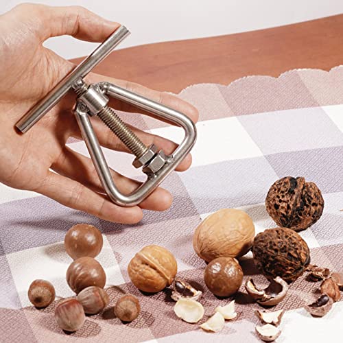 Nutcrackers for Nuts, Stainless Steel Pecan Cracker Nutcracker Tool, Heavy Duty Nutcracker for All Nuts, Black Walnut, Macadamia Nuts, Hazelnut, Brazil Nuts, Almonds, Pecan, Walnuts