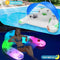 LanAqua Pool Float with Canopy,Solar Inflatable Pool Floats Chair Pool Chair Lounge Float with Lights, Floating Pool Chair with Headrest & Cup Holder,Water Chair Pool Floats Adults Beach Pool Floaties