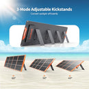 200W Portable Solar Panel for Power Station Generator, 18V Foldable Waterproof IP65 Solar Cell Solar Charger with Adjustable Kickstands and MC-4 High-Efficiency Charger for Outdoor Camping Van RV Trip