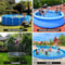 8 Ft Round Pool Cover Solar Cover for above Ground Pool with Pool Covers Accessories Swimming Round Solar Pool Covers for above Ground Pools Heavy-Duty Waterproof Dustproof(Black)