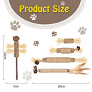 Catnip Toys Cat Toy Natural Silvervine Sticks, Catnip Cat Chew Sticks for Teeth Cleaning, Matatabi Kitten Dental Interactive Toy for Cats