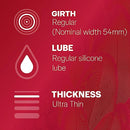 Durex Thin Feel Latex Condoms Regular Fit, Pack of 30