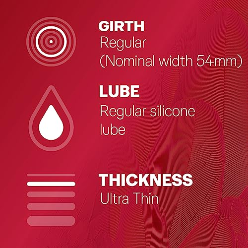 Durex Thin Feel Latex Condoms Regular Fit, Pack of 30