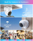 ZOSI 4K 8CH PoE NVR Home Security Camera System and 4 5MP Outdoor IP Dome Cameras,Person Vehicle Detection,2 Way Audio,Color Night Vision,2TB HDD